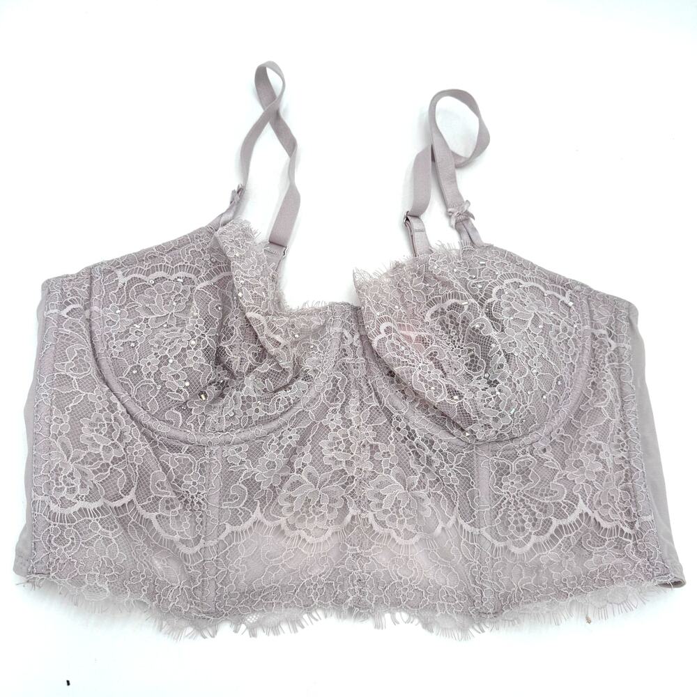 Victoria's Secret Dream Angel Lace Corset Push-Up Without Padding Bra Size 38C